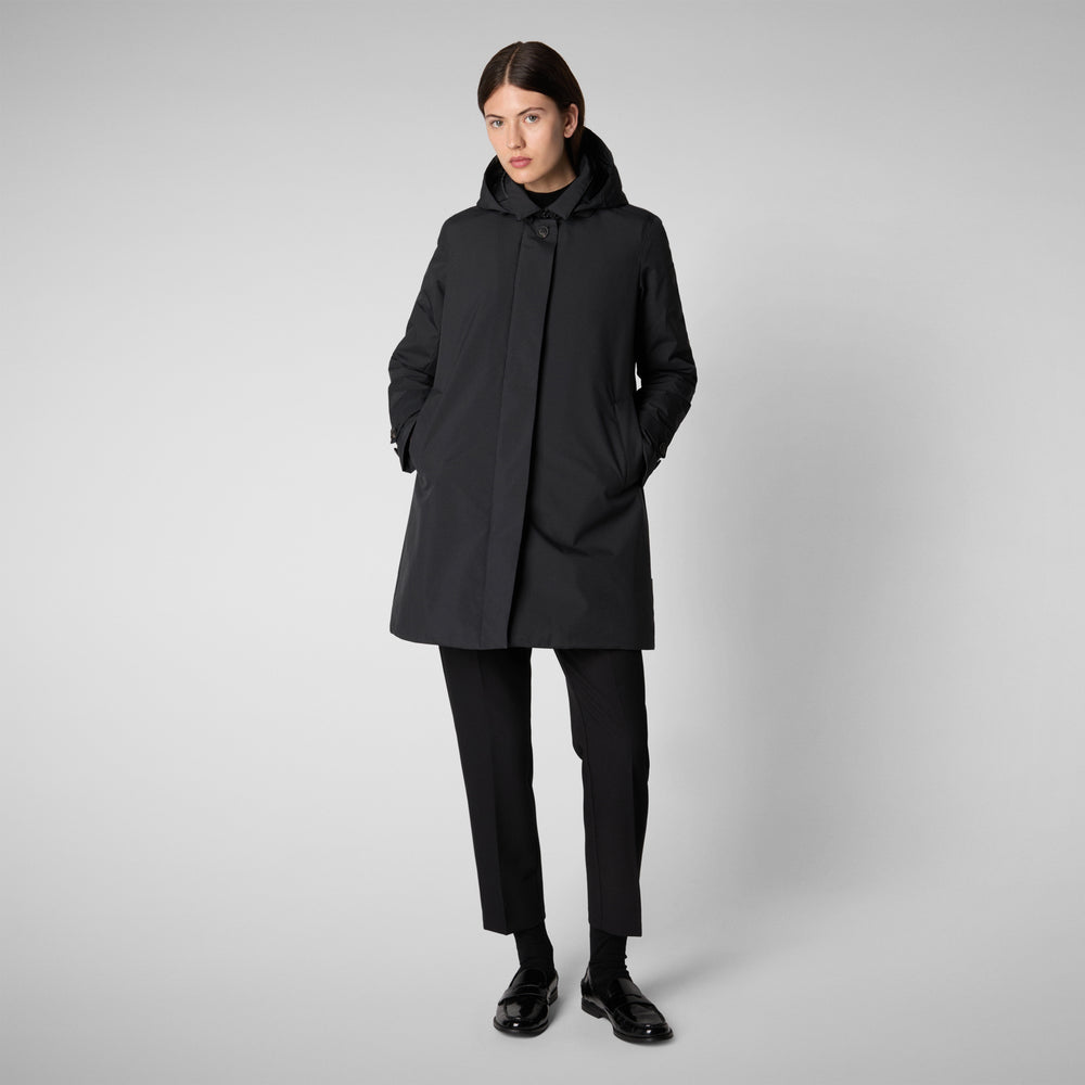Save the duck CAPPOTTO CON CAPPUCCIO EMBIE BLU NERO