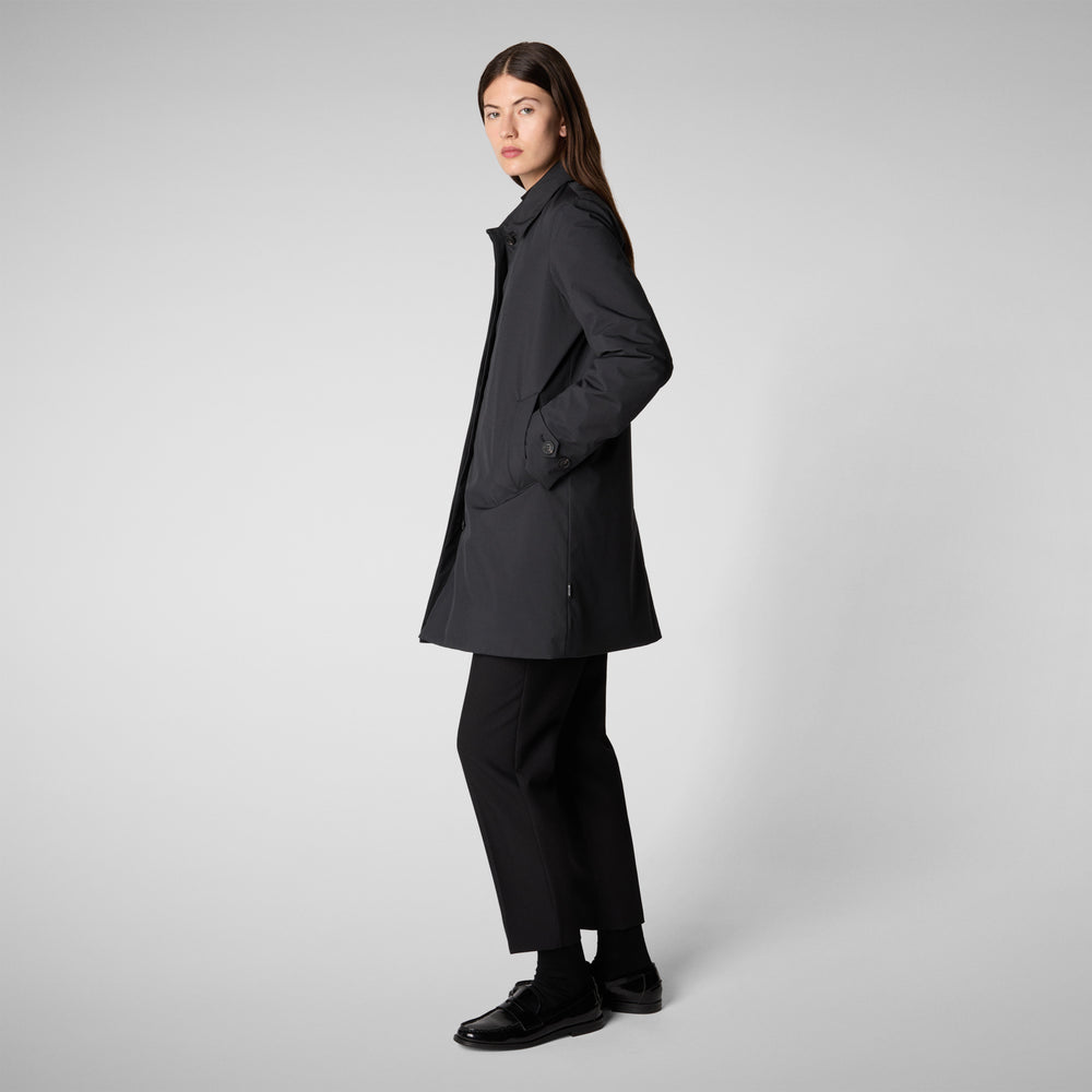 Save the duck CAPPOTTO CON CAPPUCCIO EMBIE BLU NERO Vendita Calda
