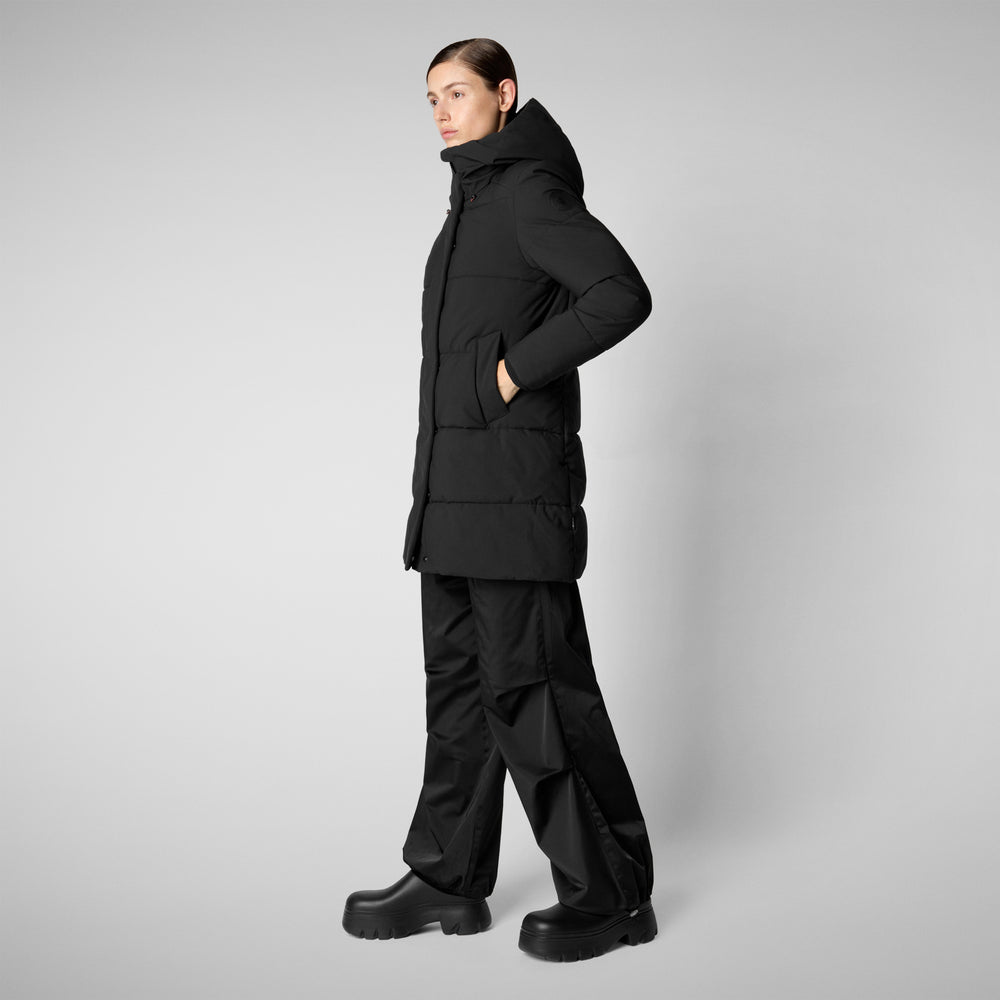 Save the duck PARKA DONNA CON CAPPUCCIO BETHANY NERO Vendita Economica