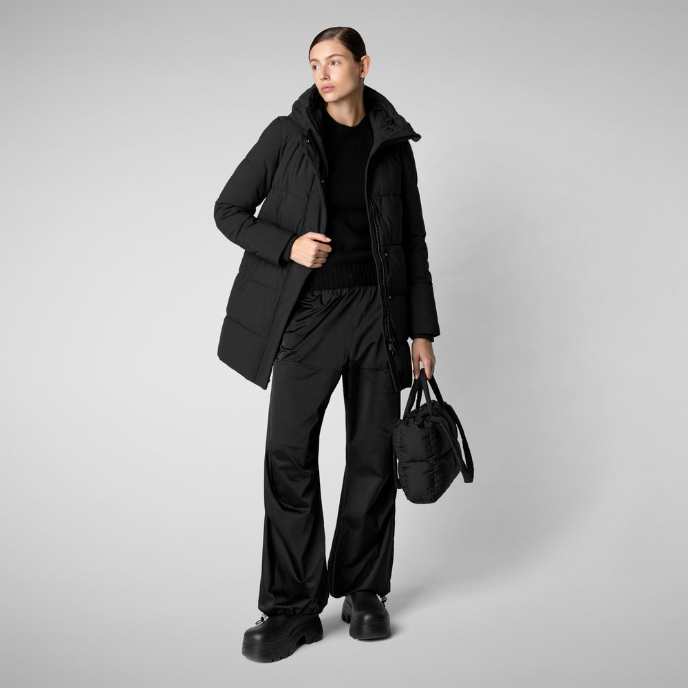 Save the duck PARKA DONNA CON CAPPUCCIO BETHANY NERO Vendita Economica