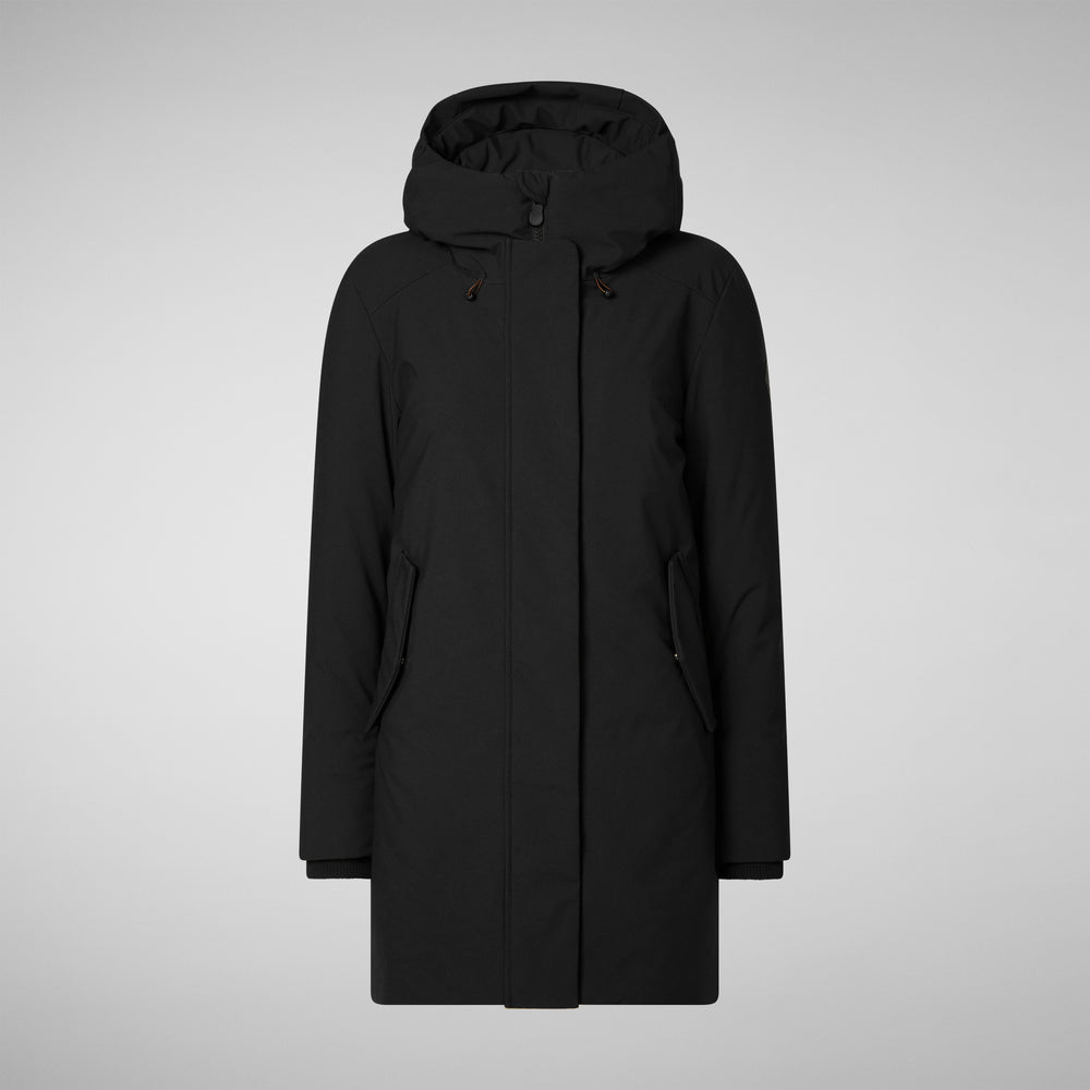 Save the duck PARKA DONNA CON CAPPUCCIO NELLIE NERO Vendite Flash