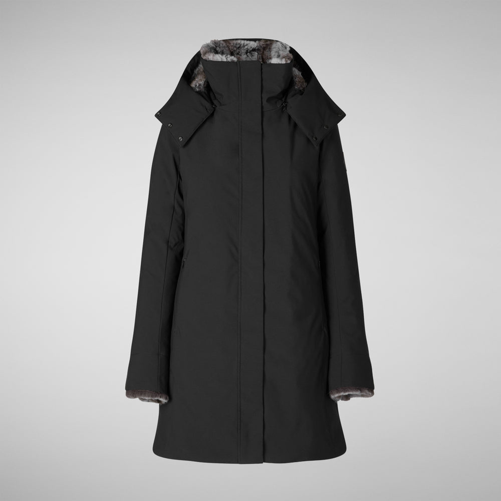 Save the duck PARKA DONNA CON CAPPUCCIO SAMANTAH NERO Negozio