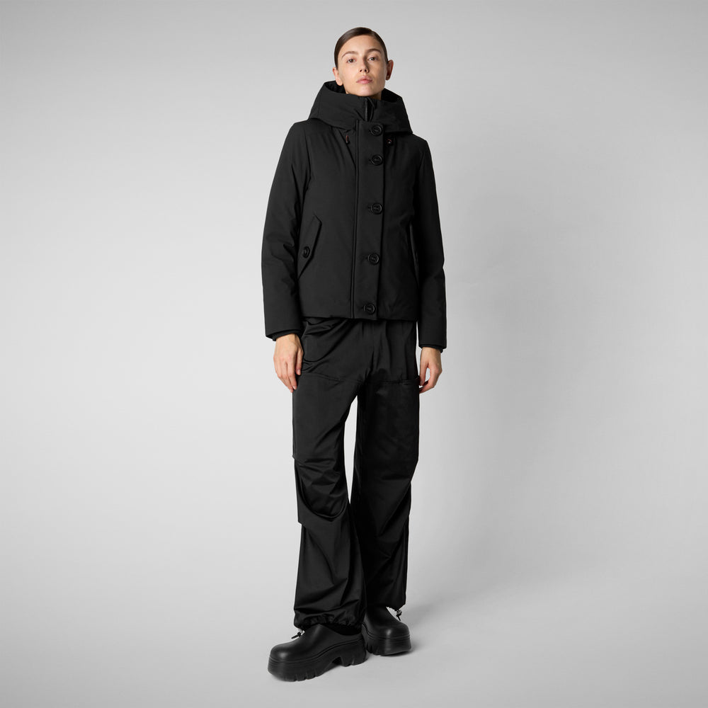 Save the duck PARKA DONNA CON CAPPUCCIO SHANON NERO Moda