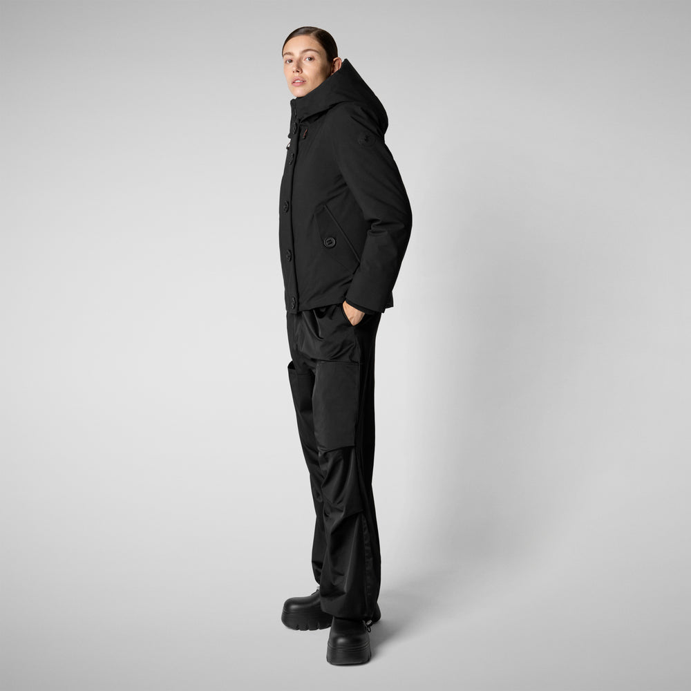 Save the duck PARKA DONNA CON CAPPUCCIO SHANON NERO Moda
