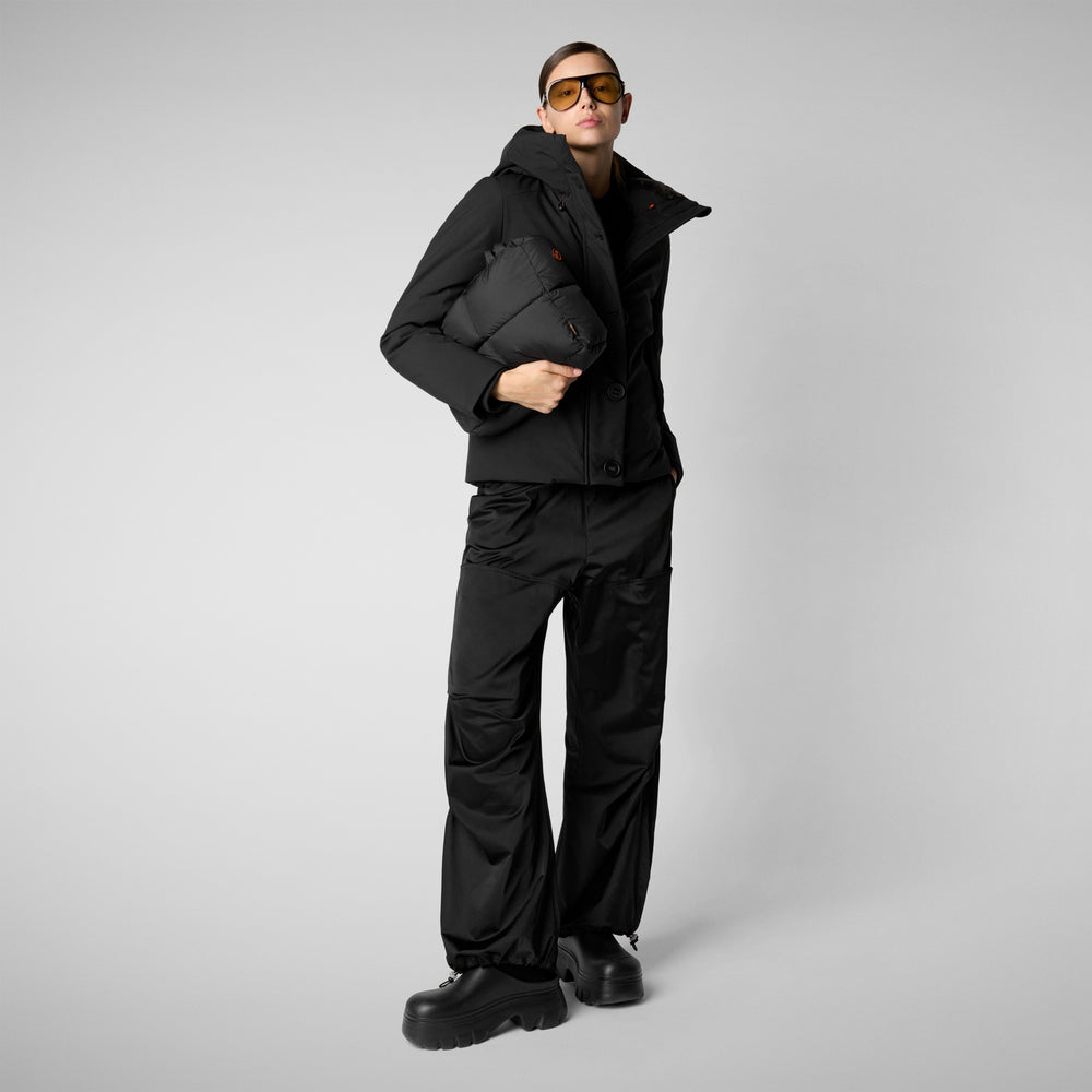 Save the duck PARKA DONNA CON CAPPUCCIO SHANON NERO Moda