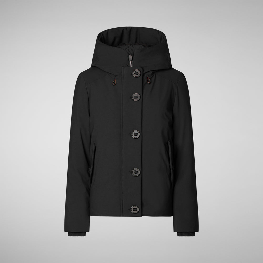 Save the duck PARKA DONNA CON CAPPUCCIO SHANON NERO Moda