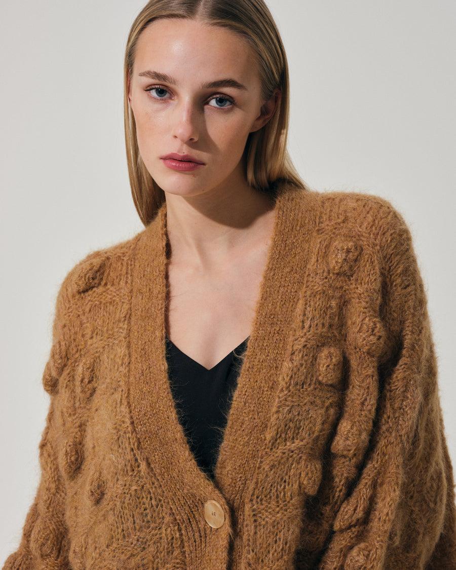 Scaglione COAT MAXY CARDIGAN OVER HAZELNUT STITCH CARAMEL Outlet