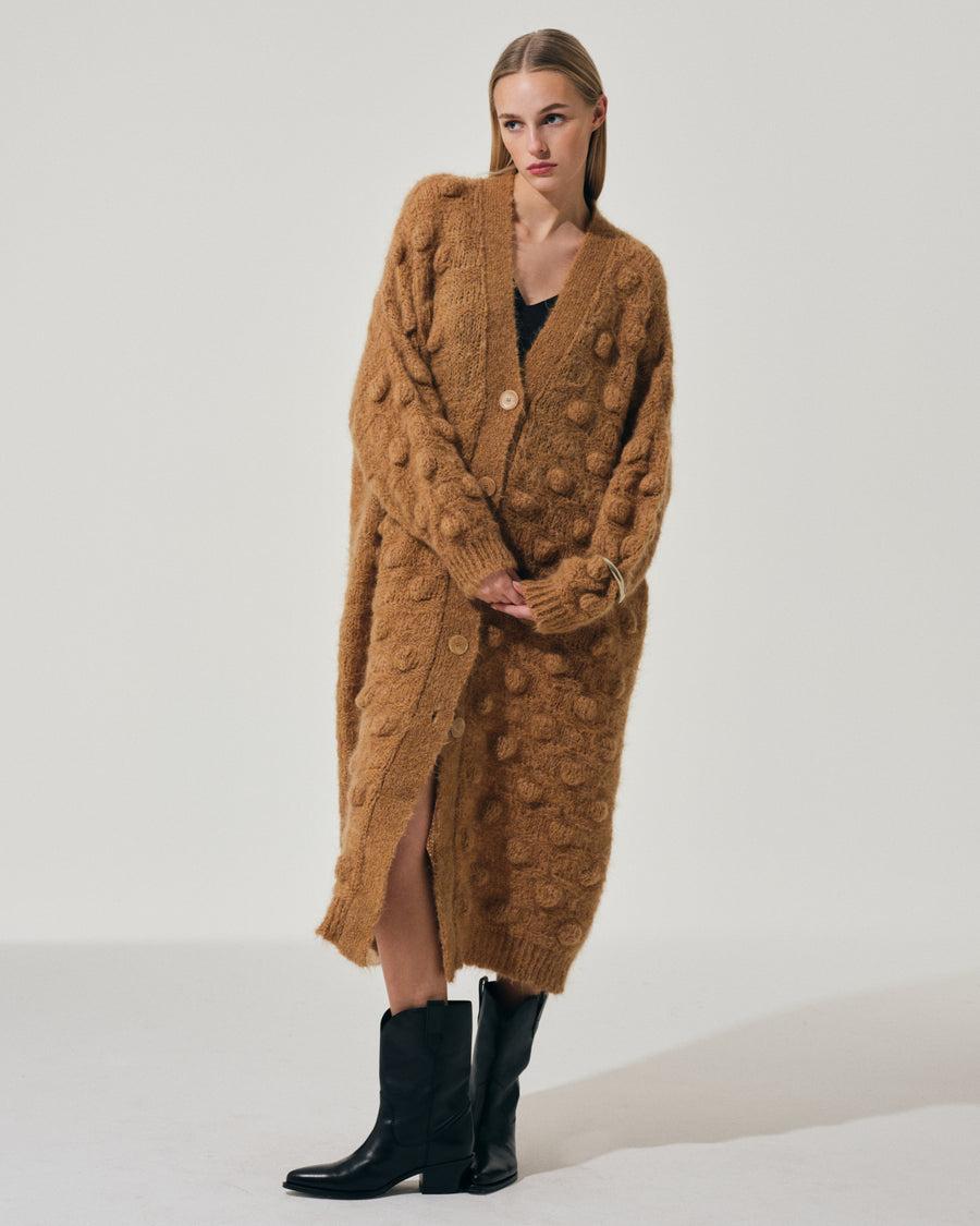 Scaglione COAT MAXY CARDIGAN OVER HAZELNUT STITCH CARAMEL Outlet