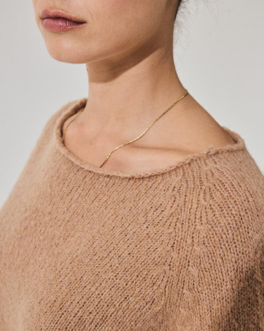 Scaglione BOAT SEAMLESS PUFFED CASHMERE CAMEL Moda