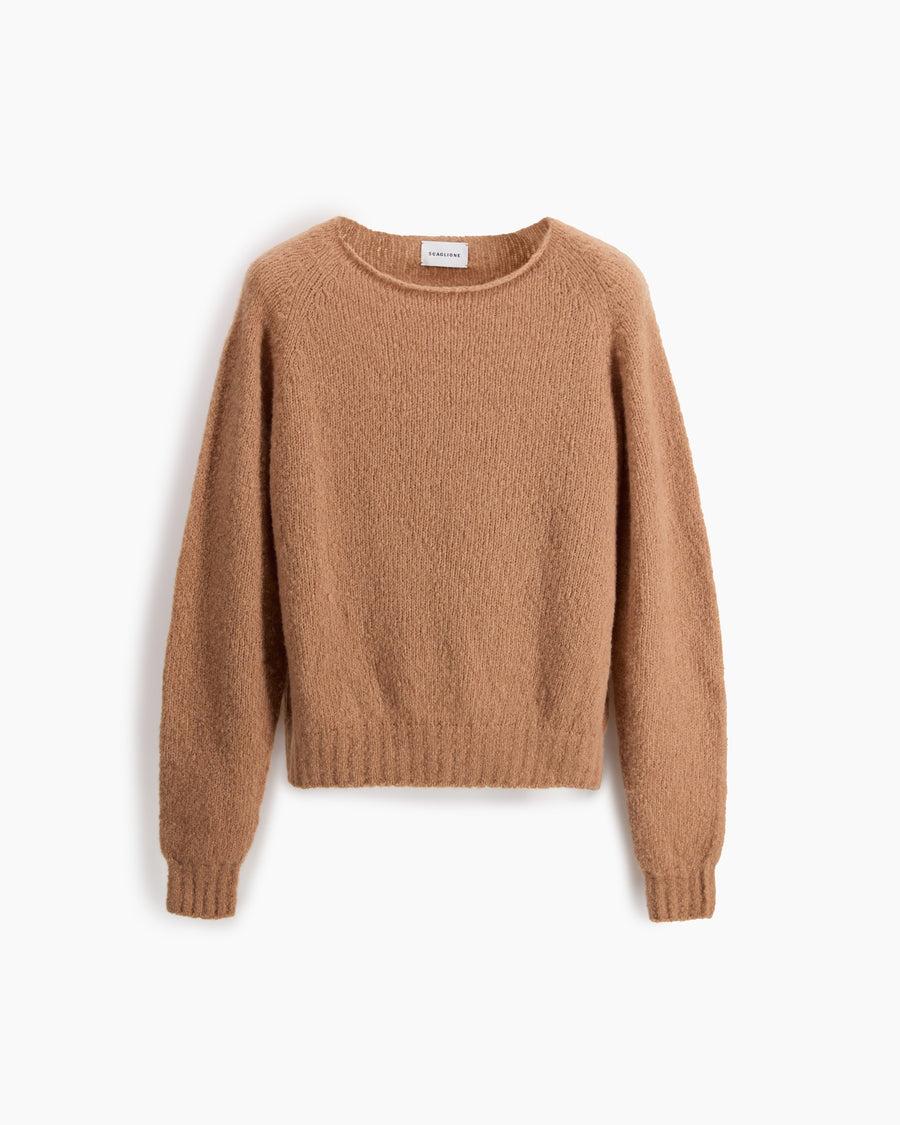 Scaglione BOAT SEAMLESS PUFFED CASHMERE CAMEL Moda