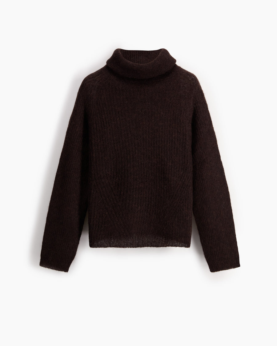 Scaglione TURTLE NECK RAGLAN FISHERMAN EBANO Italia
