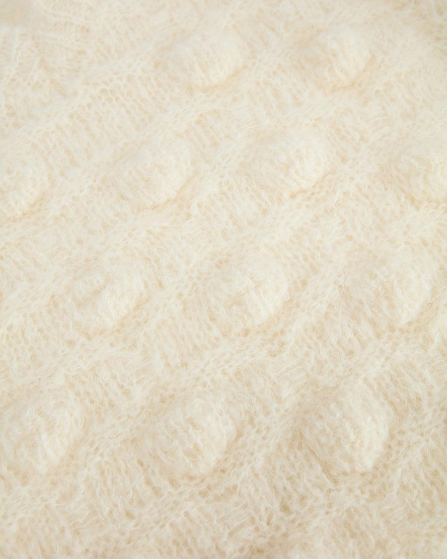Scaglione V NECK OVER HAZELNUT STITCH MILK Qualità