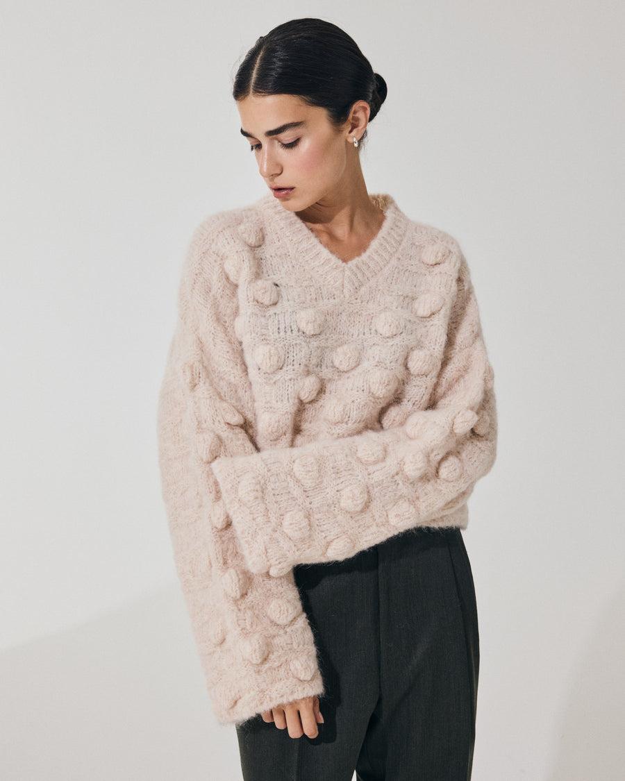 Scaglione V NECK OVER HAZELNUT STITCH SAND Spedizione Gratuita