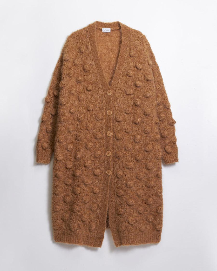 Scaglione COAT MAXY CARDIGAN OVER HAZELNUT STITCH CARAMEL Soddisfazione Garantita