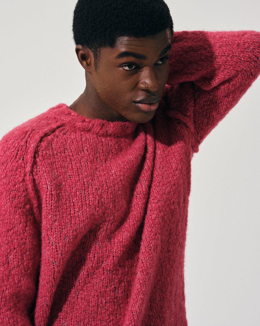 Scaglione ROUND NECK RAGLAN SOFT ALPACA DAHLIA Affare Del Giorno