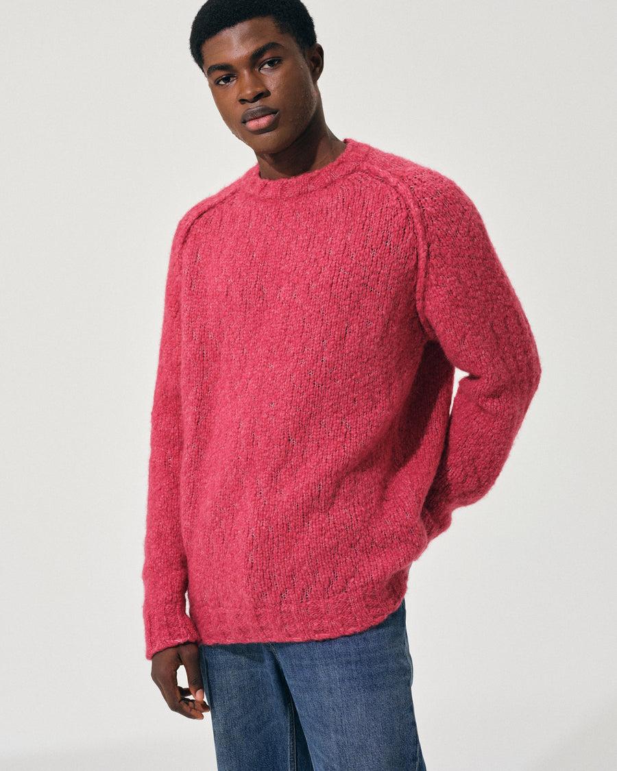 Scaglione ROUND NECK RAGLAN SOFT ALPACA DAHLIA Affare Del Giorno