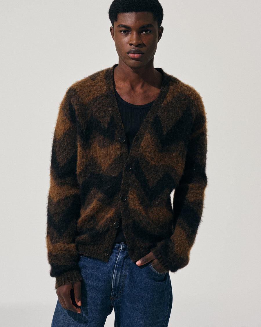 Scaglione CARDIGAN JQD ZIGZAGBRUSHED RUST Novità