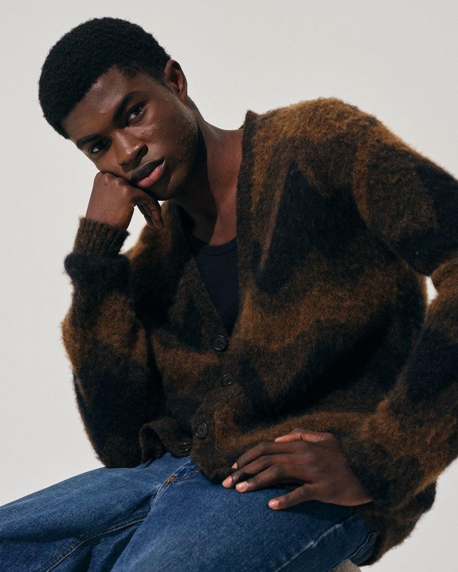 Scaglione CARDIGAN JQD ZIGZAGBRUSHED RUST Novità
