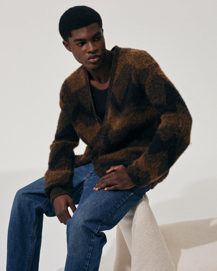 Scaglione CARDIGAN JQD ZIGZAGBRUSHED RUST Novità