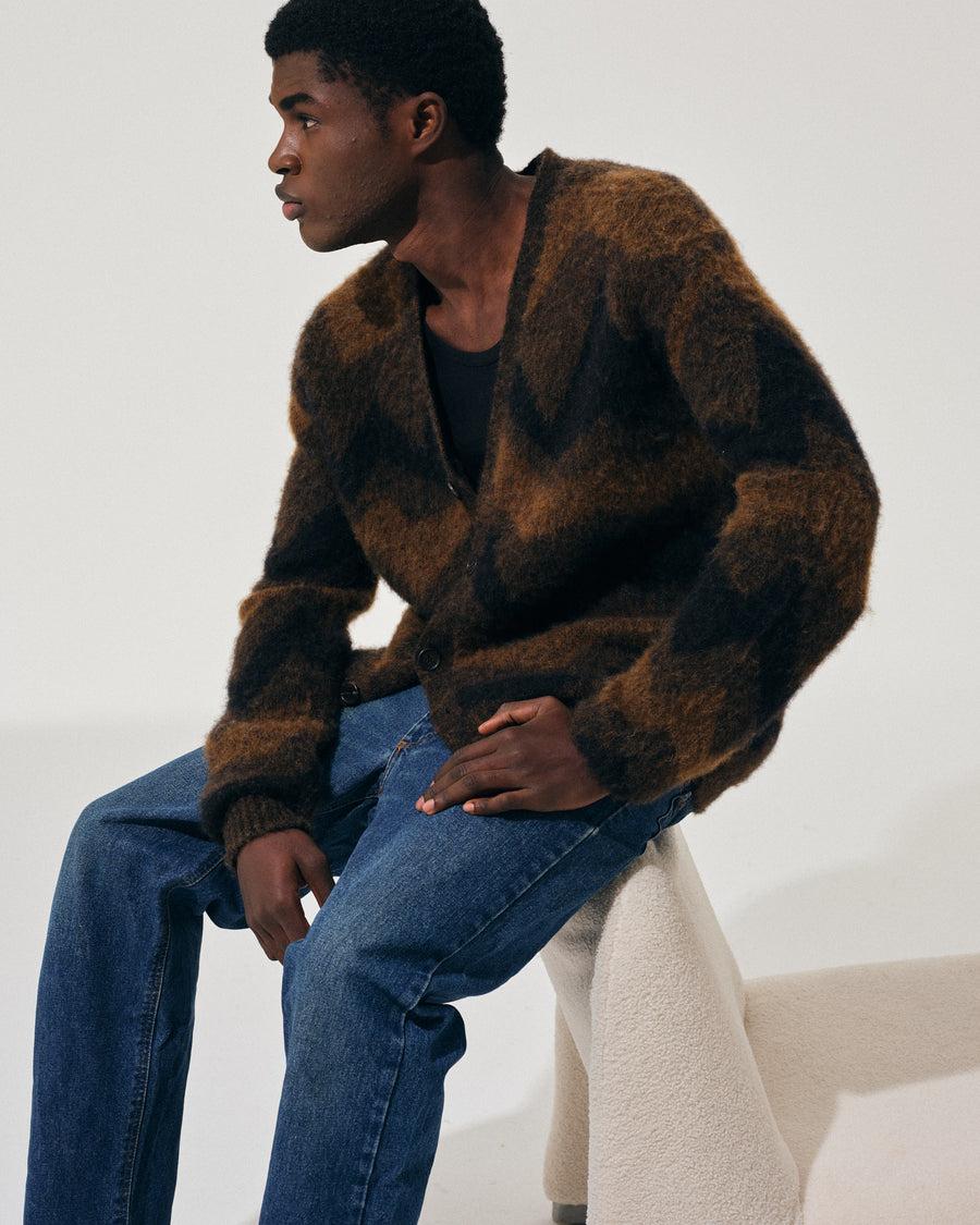 Scaglione CARDIGAN JQD ZIGZAGBRUSHED RUST Novità