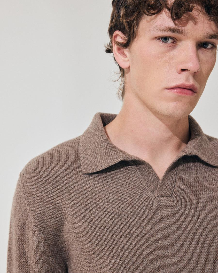 Scaglione OPEN POLO HYBRD CASHMERE TAUPE Sconto