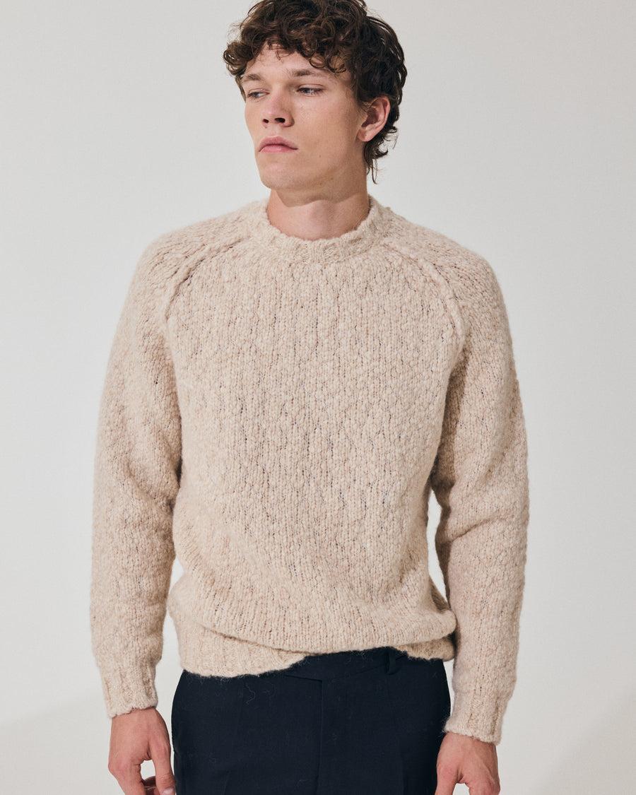 Scaglione ROUND NECK RAGLAN SOFT ALPACA SAND Economico