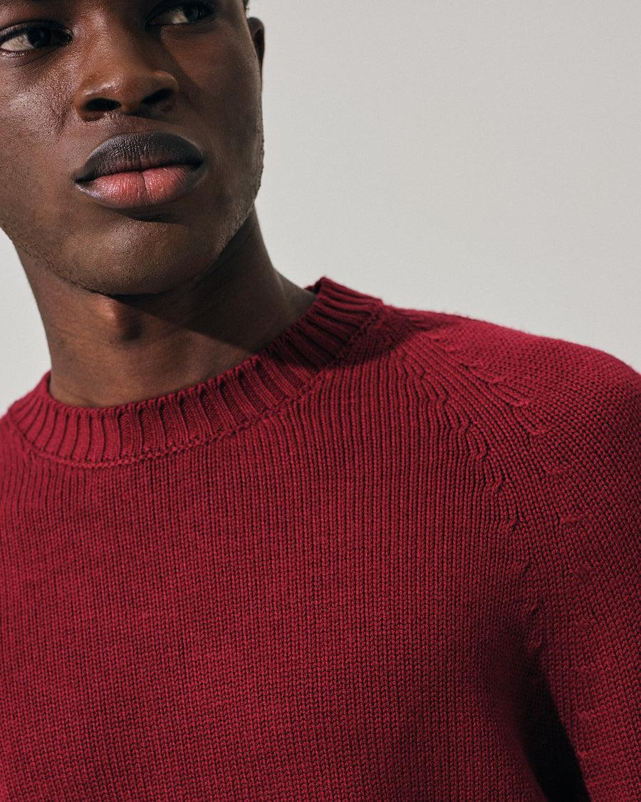 Scaglione ROUND NECK RAGLAN SOFT MERINO MERLOT Saldi