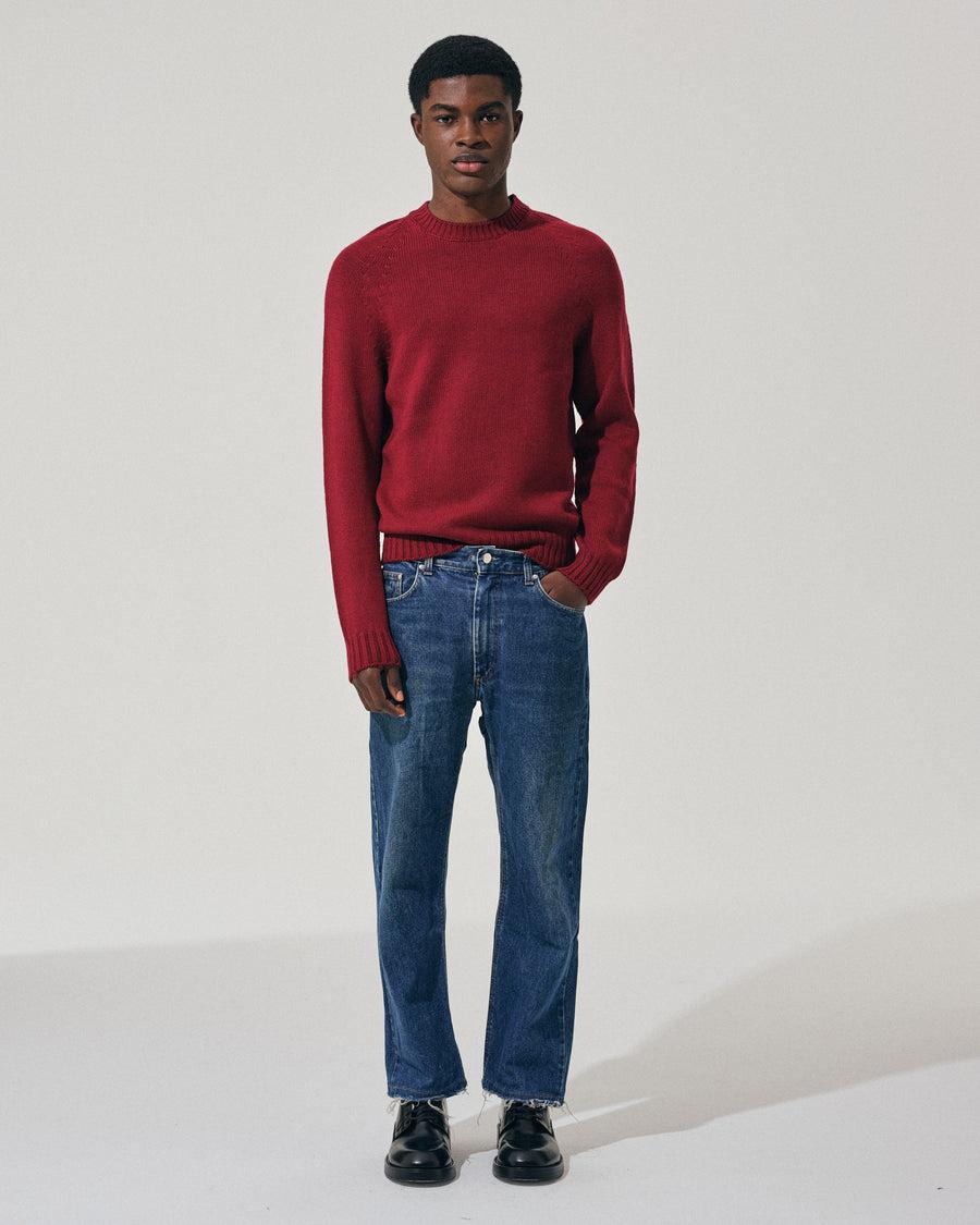 Scaglione ROUND NECK RAGLAN SOFT MERINO MERLOT Saldi