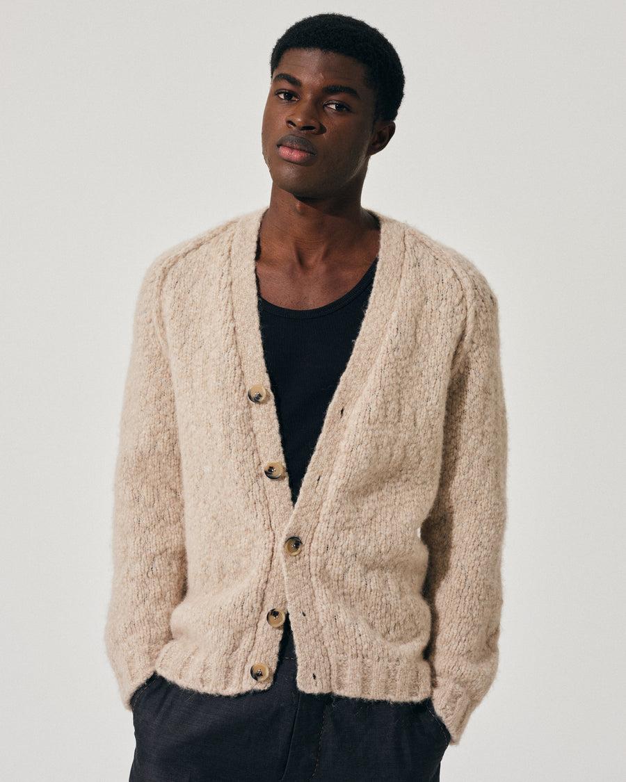 Scaglione CARDIGAN RAGLAN SOFT ALPACA SAND Offerte