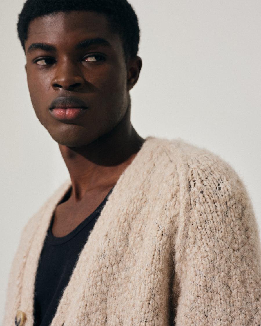 Scaglione CARDIGAN RAGLAN SOFT ALPACA SAND Offerte