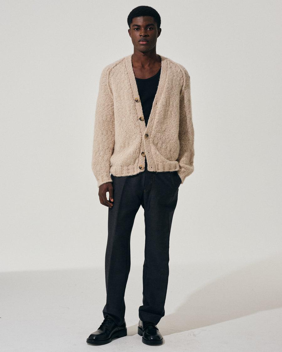 Scaglione CARDIGAN RAGLAN SOFT ALPACA SAND Offerte