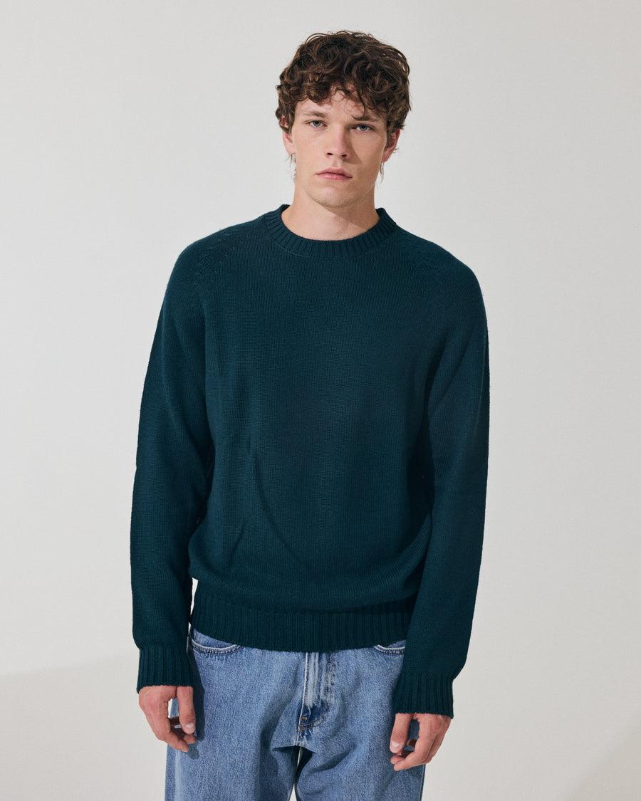 Scaglione ROUND NECK RAGLAN SOFT MERINO FOREST Hotsell