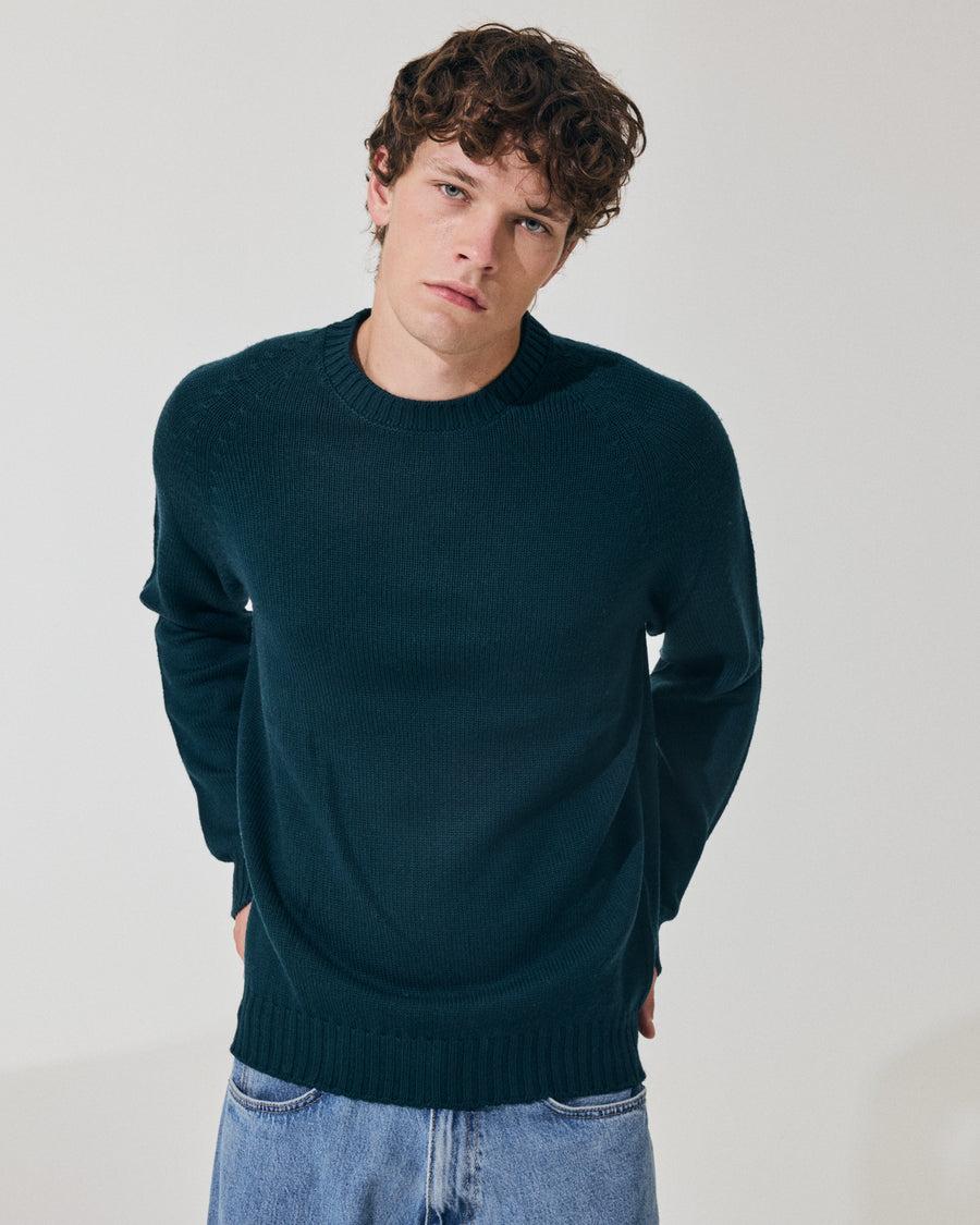Scaglione ROUND NECK RAGLAN SOFT MERINO FOREST Hotsell