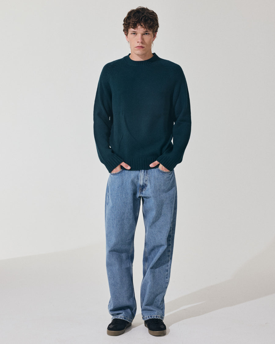 Scaglione ROUND NECK RAGLAN SOFT MERINO FOREST Hotsell
