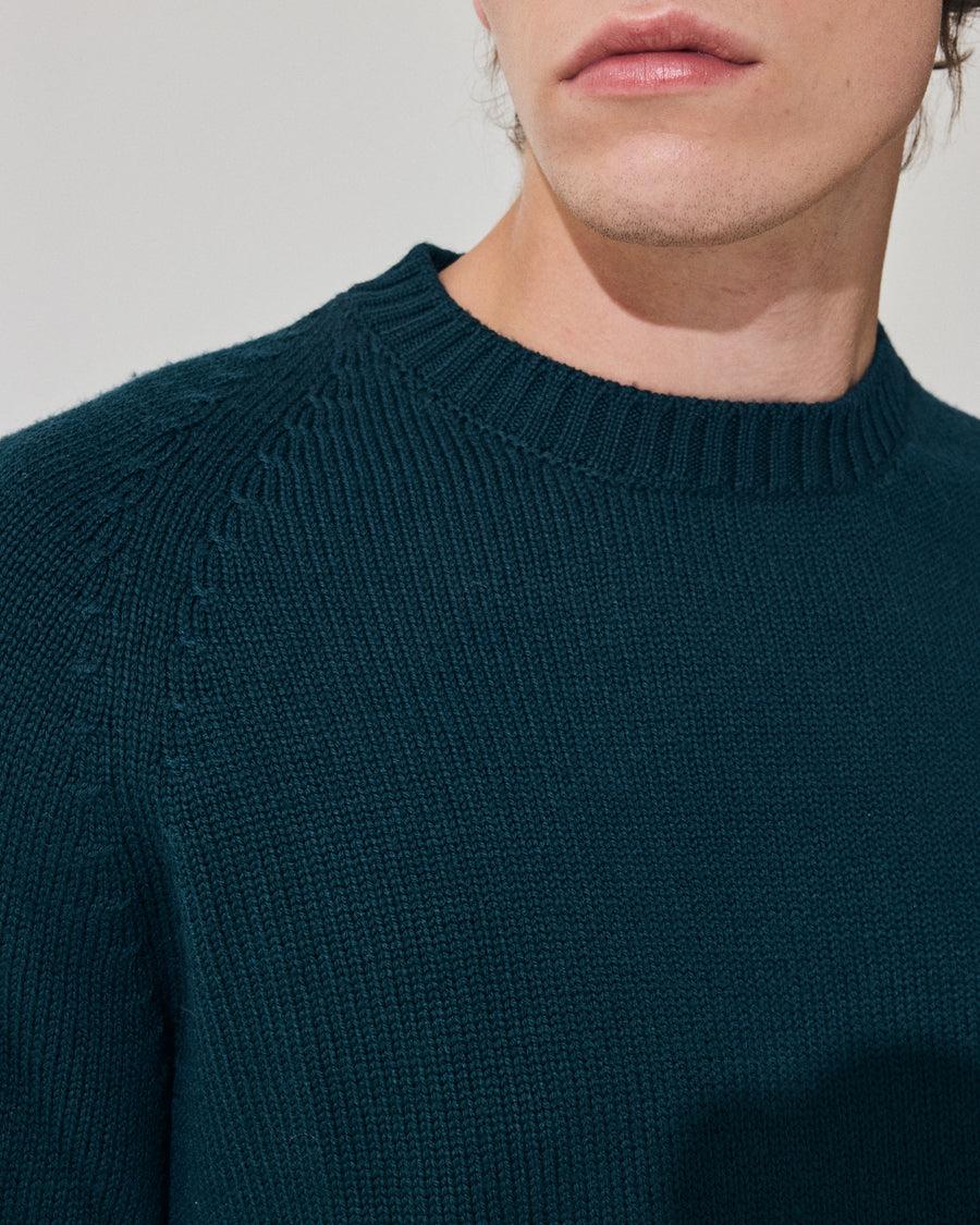 Scaglione ROUND NECK RAGLAN SOFT MERINO FOREST Hotsell