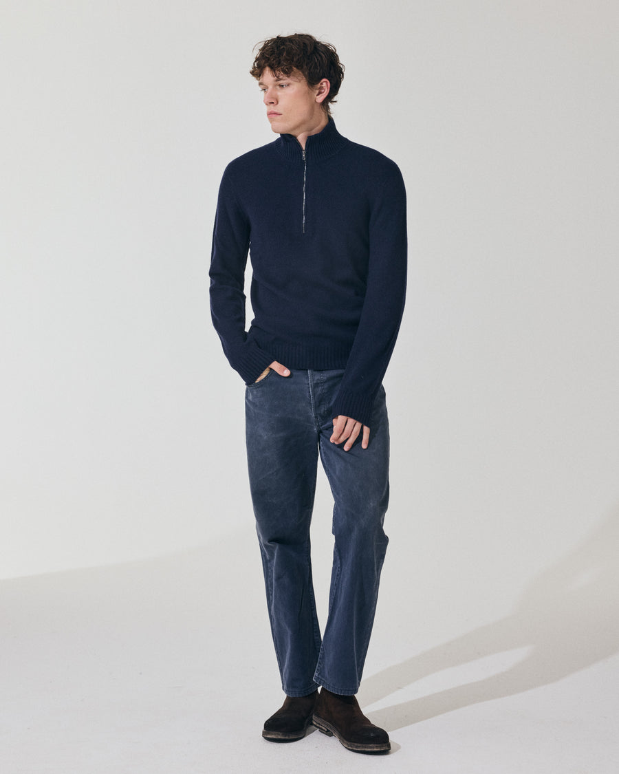Scaglione ARMY ZIP HYBRD CASHMERE CASHMERE NAVY Vendita Calda
