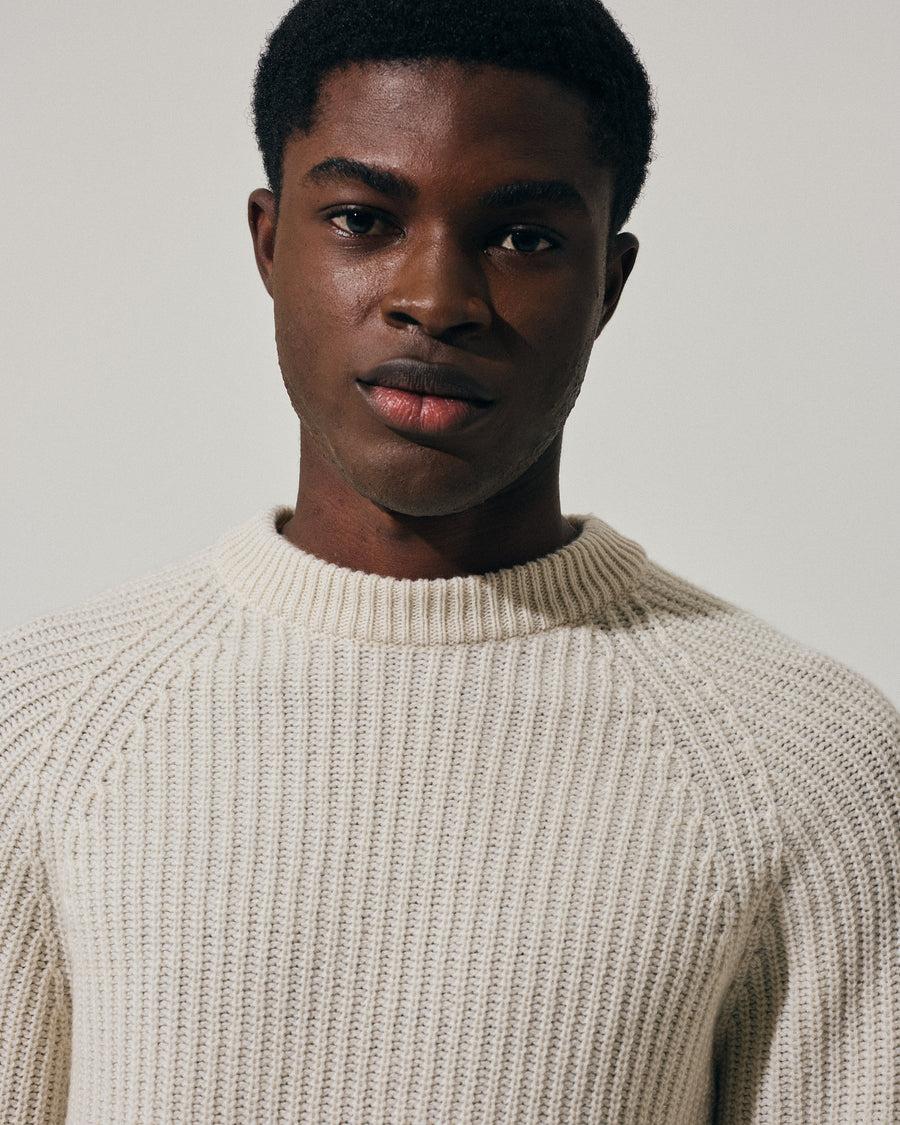 Scaglione ROUND NECK PANNOCCHIA RAGLAN HYBRD CASHMERE MILK Saldi Di Fabbrica