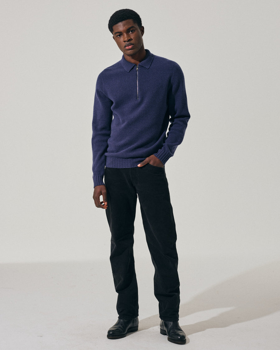Scaglione POLO ZIP SEAMLESS MIXCASH DENIM I Più Venduti