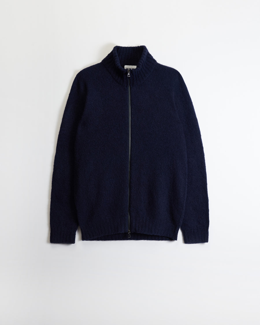 Scaglione ZIPPER PUFFED CASHMERE CASHMERE SEAMLESS NAVY Vendite Flash