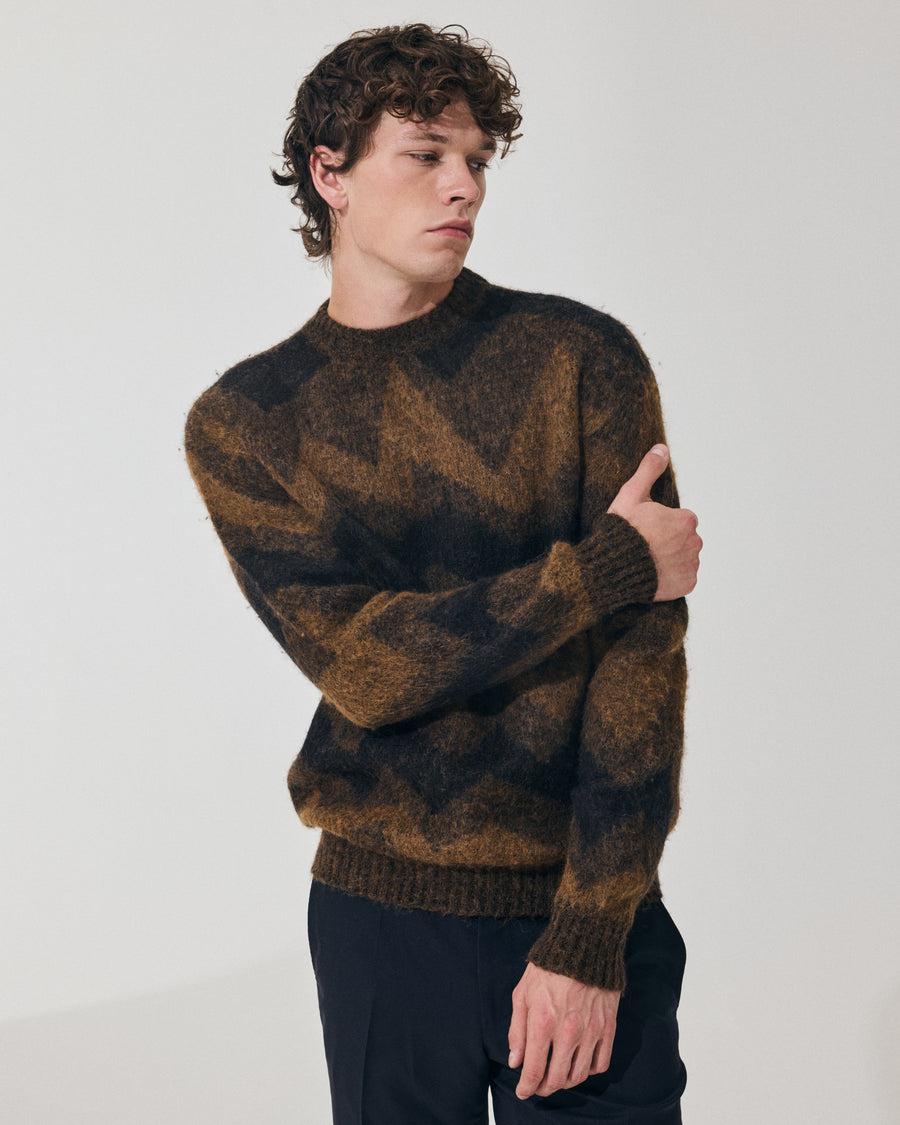 Scaglione ROUND NECK JQD ZIGZAG BRUSHED RUST Italia