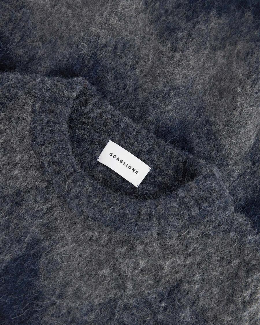 Scaglione ROUND NECK JQD ZIGZAG BRUSHED GREY In Linea