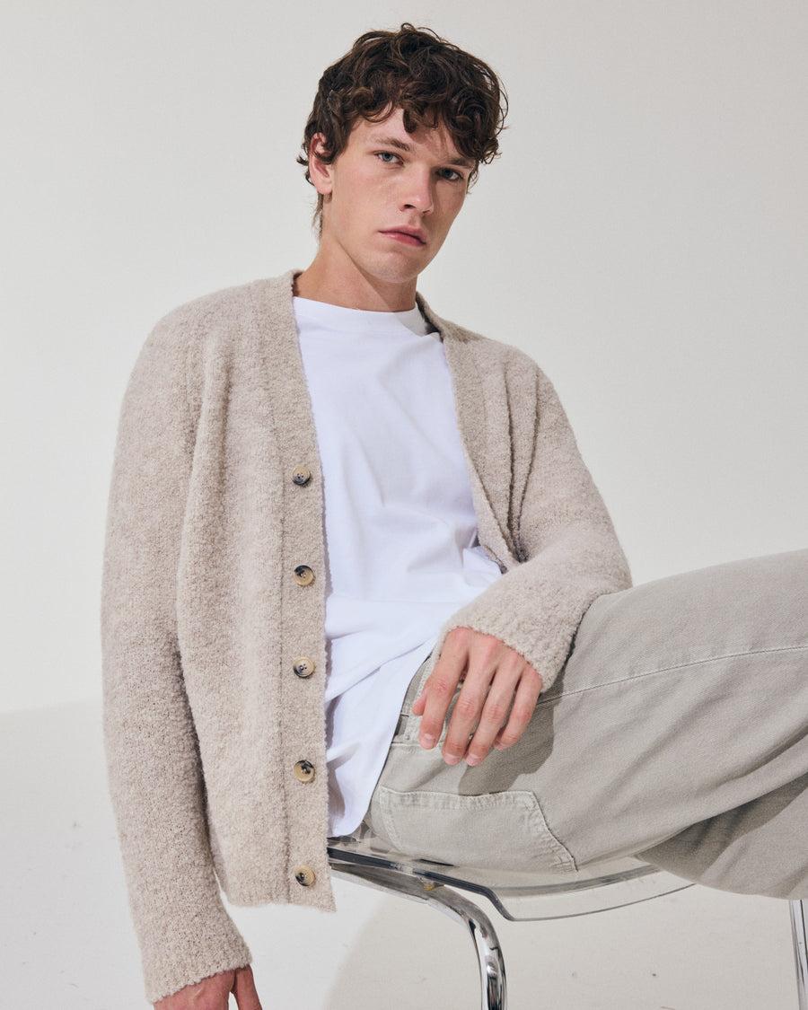 Scaglione CARDIGAN RAGLAN TEDDY BIGE Nuovo