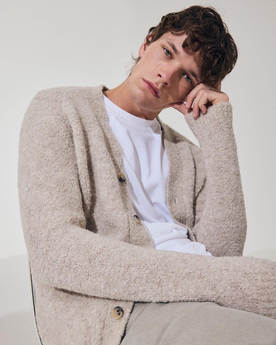 Scaglione CARDIGAN RAGLAN TEDDY BIGE Nuovo