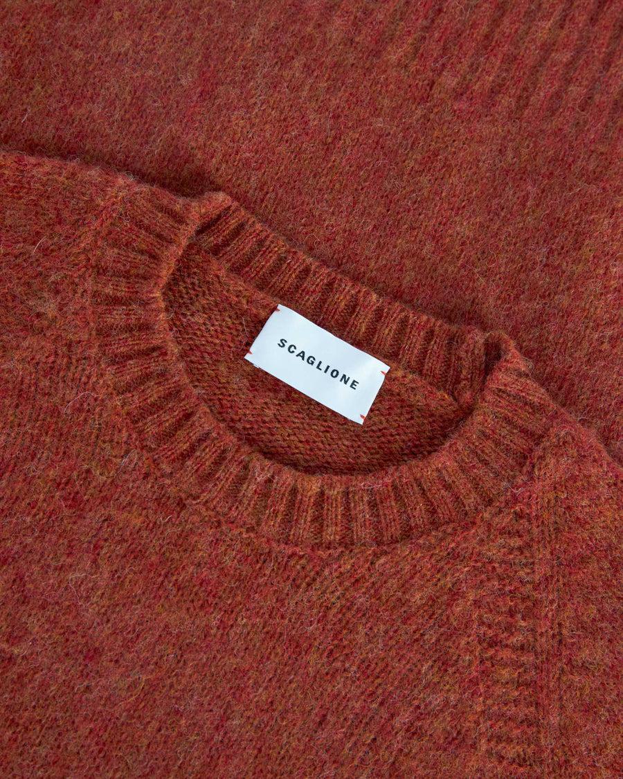 Scaglione ROUND NECK RAGLAN SEAMLESS BRUSHED SPICE Sottocosto