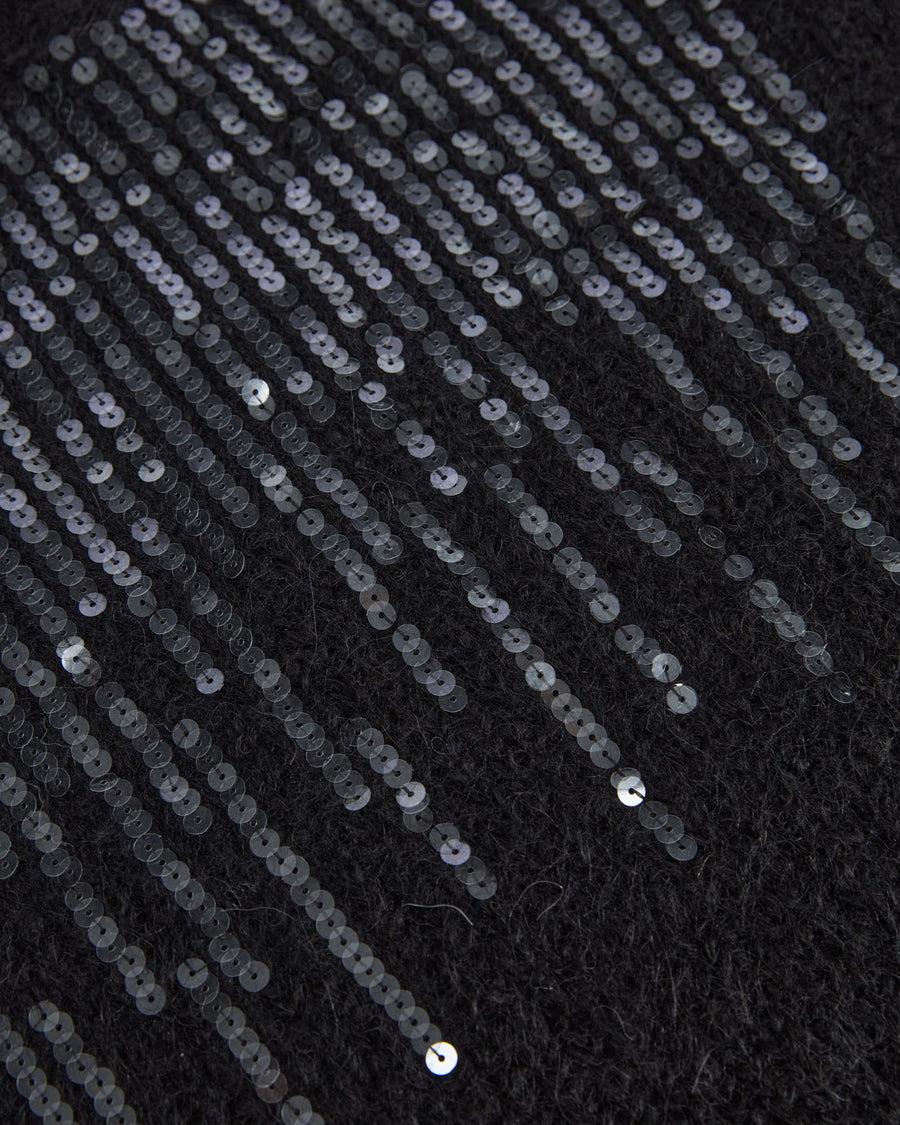 Scaglione T.NECK TRAPEZIO PAILLETTES BLACK Spedizione Gratuita