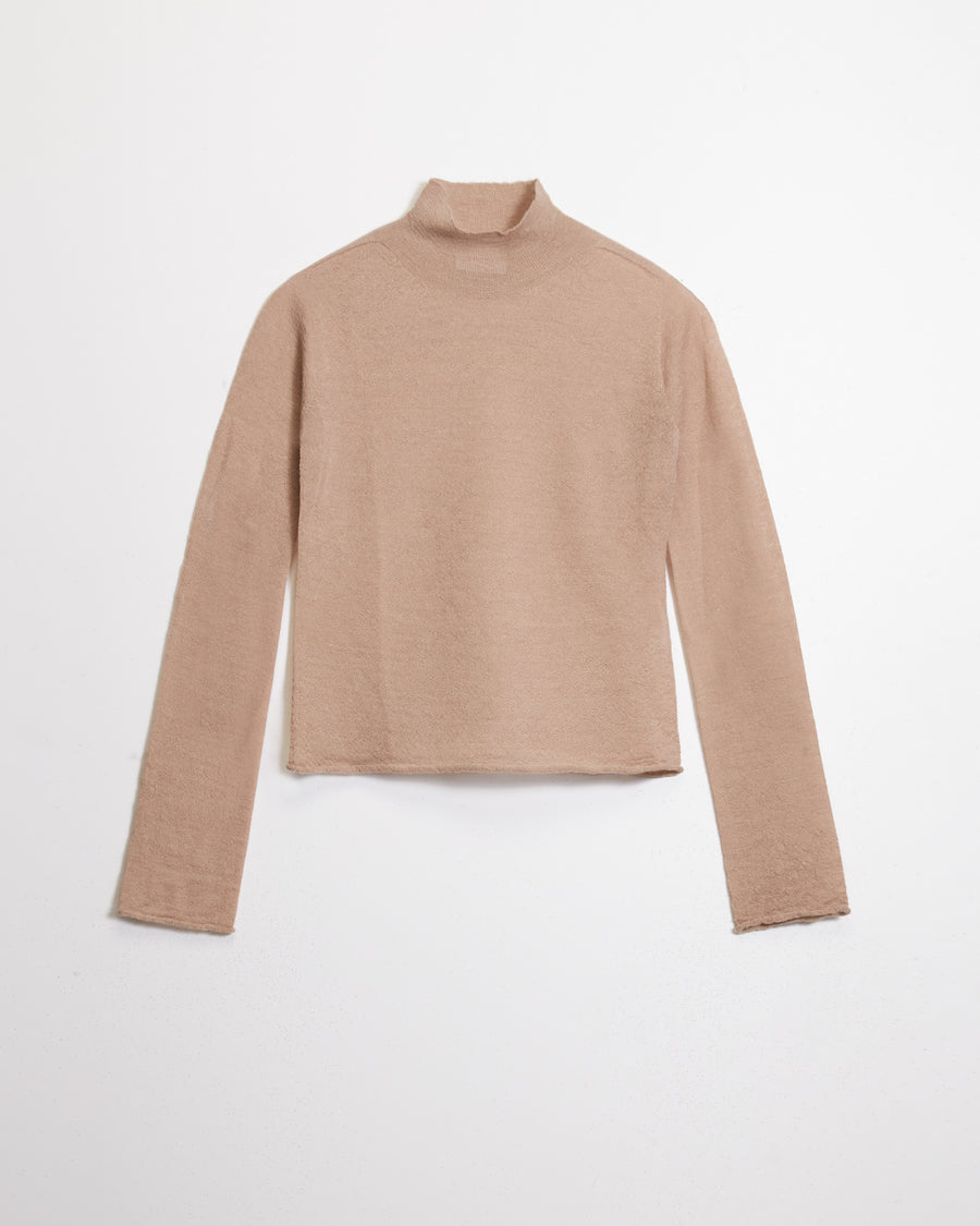 Scaglione MOCKNECK ULTRALIGHT SEAMLESS BEIGE Consegna Veloce