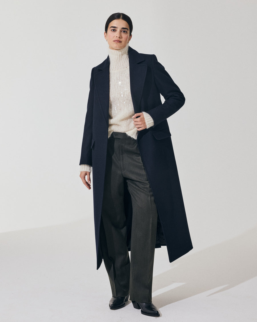 Scaglione COAT PETTO SEMPLICE NAVY Promozione Limitata