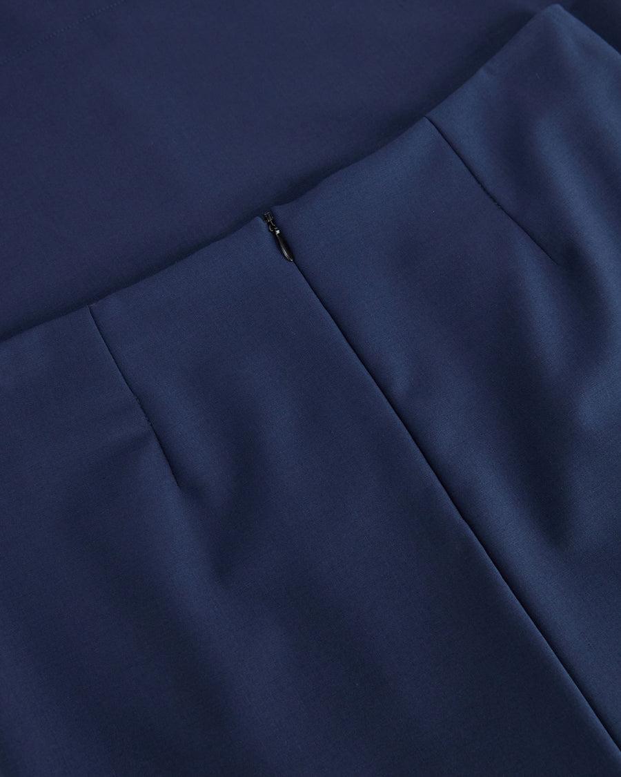 Scaglione SKIRT MERINO TUBINOLUNGA NAVY Presa