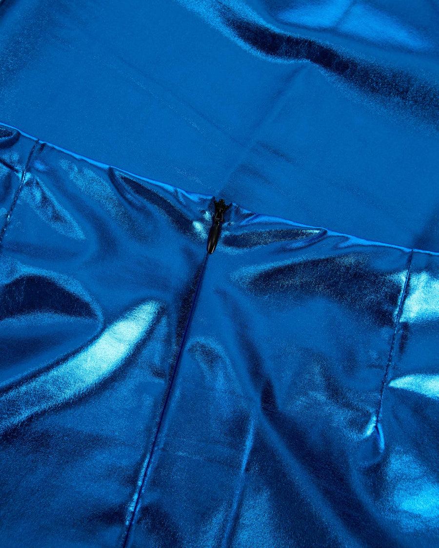 Scaglione SKIRT METAL TUBINO LUNGA BLUE Economico