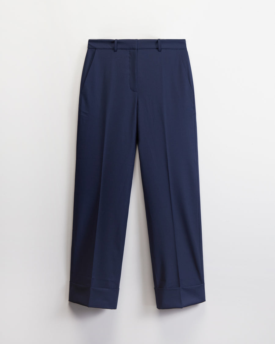 Scaglione PANTS PIEGA CENTALE MERINO NAVY In Vendita